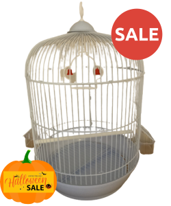 Parrot-Supplies Tampa Round Small Bird Cage - White